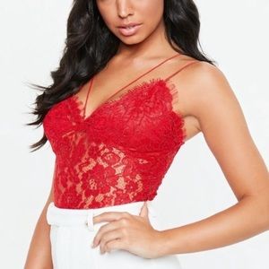 Missguided Bodysuit, Red Lace ♥️🔥